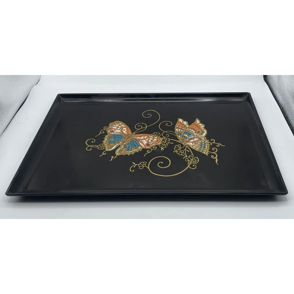 Vintage Couroc Monterey Butterflies Melamine Tray 18
